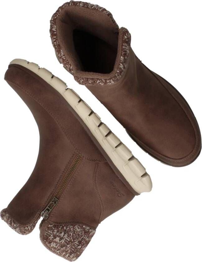 Skechers Lovely Collab Vegan Gebreide Enkellaars Brown Dames