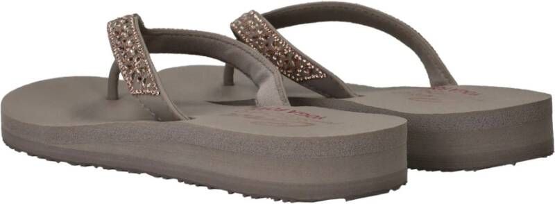 Skechers Meditation Butterfly Garden Vegan slipper Beige Dames