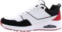 Skechers Street Uno Retro One Herensneakers 183020 Wit Rood - Thumbnail 4