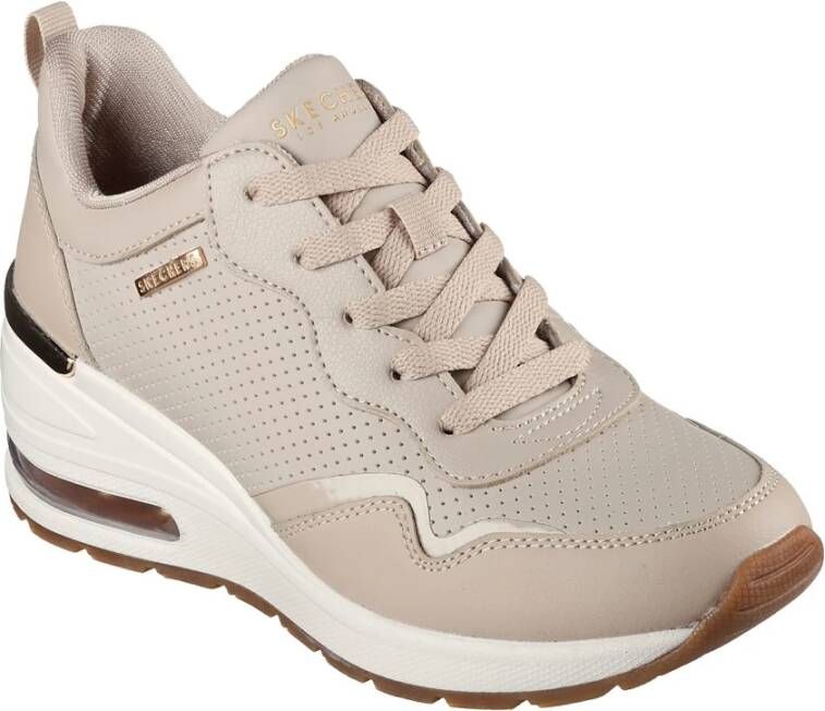 Skechers Modieuze Air-Cooled Sneaker Beige Dames
