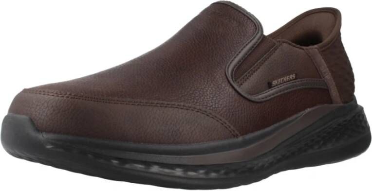 Skechers Stijlvolle Loafers voor Mannen Brown Heren