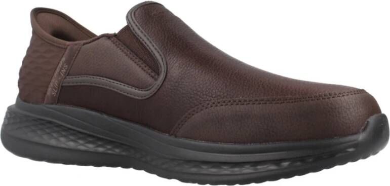 Skechers Stijlvolle Loafers voor Mannen Brown Heren