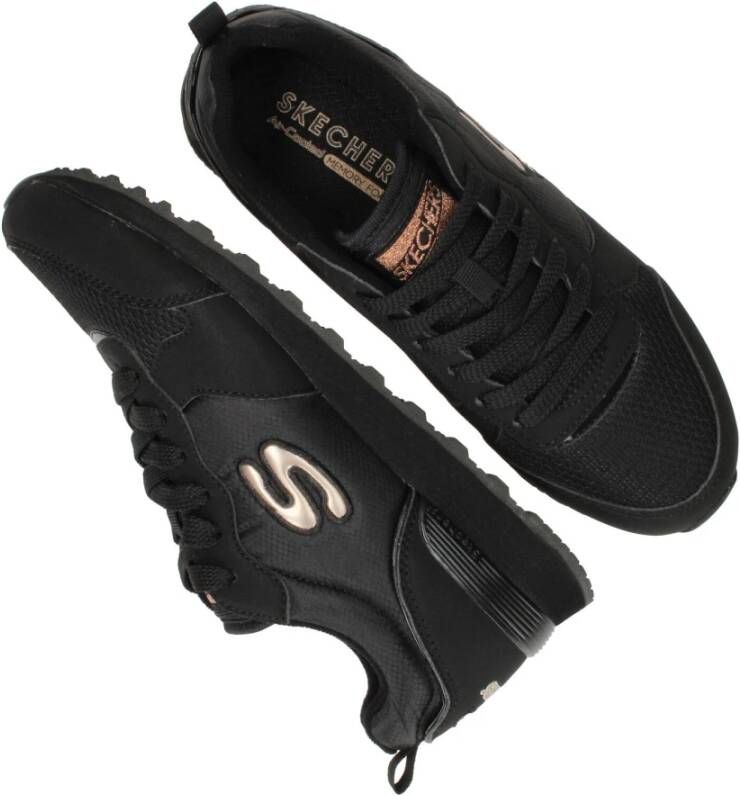 Skechers Sportieve Mesh Sneaker met Air-cooled Memory Foam Zwart Dames