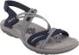 Skechers Blauwe Platte Sandalen voor Dames Reggae Slim Blauw Dames - Thumbnail 6