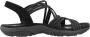 Skechers Reggae Slim Platte Sandalen Black Dames - Thumbnail 5