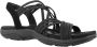 Skechers Reggae Slim Platte Sandalen Black Dames - Thumbnail 6