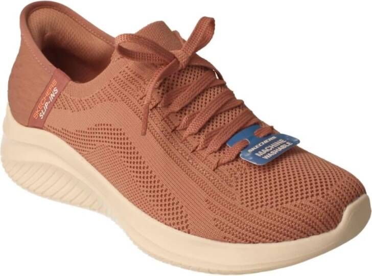 Skechers Roze Sports Gebreide Sneakers Pink Dames