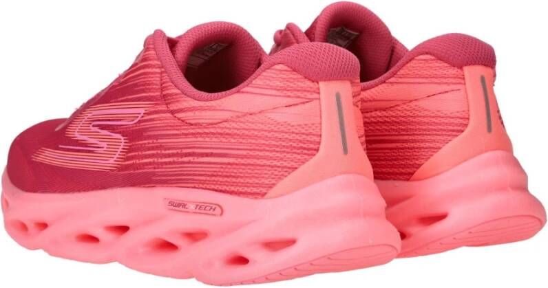 Skechers Neon Gele Swirl Tech Speed Sneaker Yellow Dames