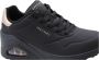 Skechers Uno Wedge Hi Steps 177520-BBK Vrouwen Zwart Sneakers - Thumbnail 23