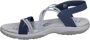 Skechers Blauwe Platte Sandalen voor Dames Reggae Slim Blauw Dames - Thumbnail 3