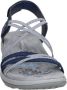 Skechers Blauwe Platte Sandalen voor Dames Reggae Slim Blauw Dames - Thumbnail 4