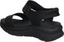 Skechers Zwarte Plateau Velcro Platte Sandalen Black Dames - Thumbnail 13