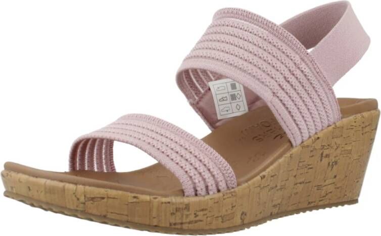 Skechers Glamour Sheer Glow Wedges Blue Dames