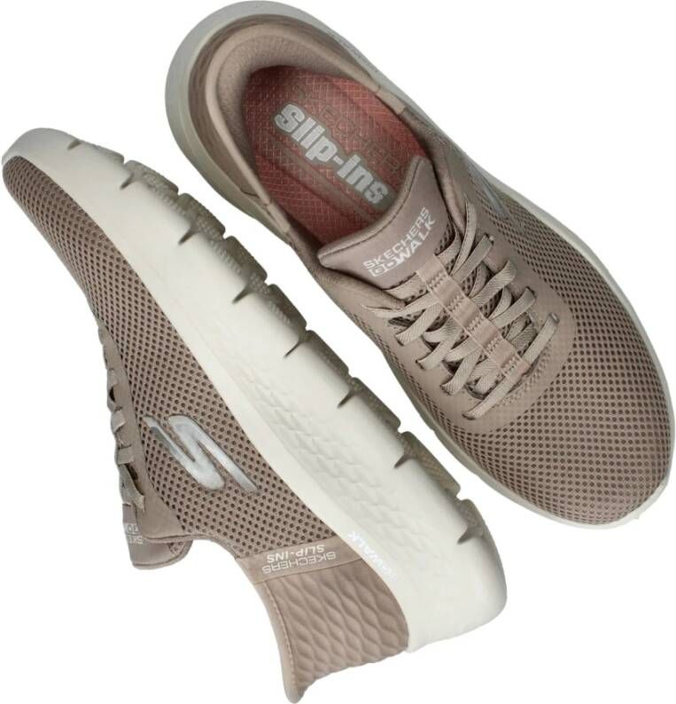 Skechers Flex Slip-On Sneaker Beige Dames