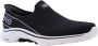 Skechers Go Walk 7 Mia Dames Instappers Zwart Wit - Thumbnail 4