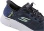 Skechers Go Walk Flex New World Heren Instappers Donkerblauw;Lime - Thumbnail 13