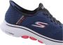 Skechers Go Walk 7 Free Hand 2 Heren Instappers Donkerblauw Rood - Thumbnail 15