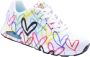 Skechers Sneakers met sleehak UNO-SPREAD THE LOVE Vrijetijdsschoen lage schoen veterschoen met coole graffiti-print - Thumbnail 12