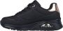 Skechers Uno Wedge Hi Steps 177520-BBK Vrouwen Zwart Sneakers - Thumbnail 14