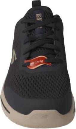 Skechers Blauwe Mesh Sneakers met Ondersteuning en Arch Fit Blauw Heren