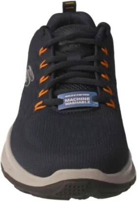 Skechers Blauwe Mesh Vegan Sneakers voor Heren Blauw Heren