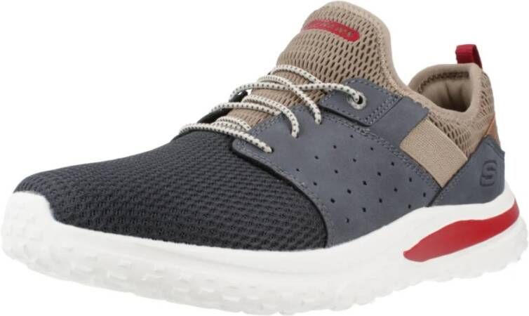 Skechers Stijlvolle Top Sneakers voor Mannen Blue Heren