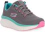 Skechers D'Lux Walker Fresh Finesse 149368-GMLT Vrouwen Grijs Sneakers Sportschoenen - Thumbnail 8