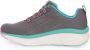Skechers Stretch Gebreide Memory Foam Sneakers Gray Dames - Thumbnail 4