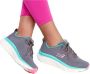 Skechers D'Lux Walker Fresh Finesse 149368-GMLT Vrouwen Grijs Sneakers Sportschoenen - Thumbnail 11