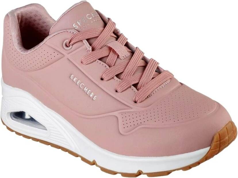 Skechers Uno Stand On Air Dames Sneakers Lichtroze - Foto 10