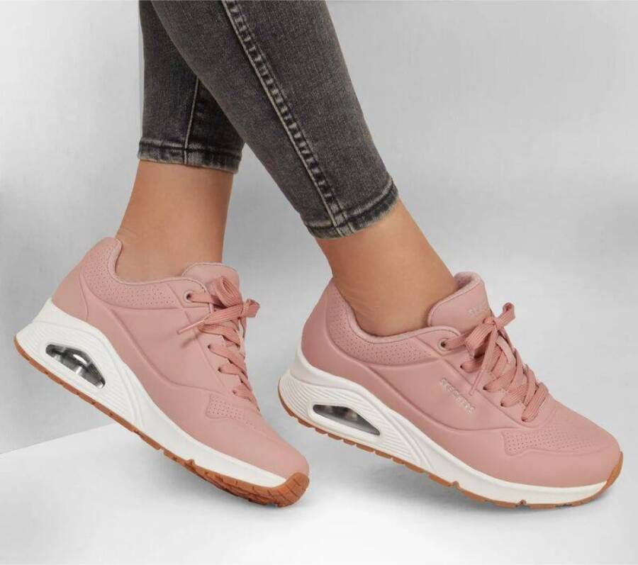 Skechers Uno Stand On Air Dames Sneakers Lichtroze - Foto 12