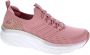 Skechers D.lux Walker Slip-On Memory Foam Sneakers Roze Dames - Thumbnail 4