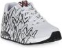 Skechers Sneakers met sleehak UNO-SPREAD THE LOVE Vrijetijdsschoen lage schoen veterschoen met coole graffiti-print - Thumbnail 7
