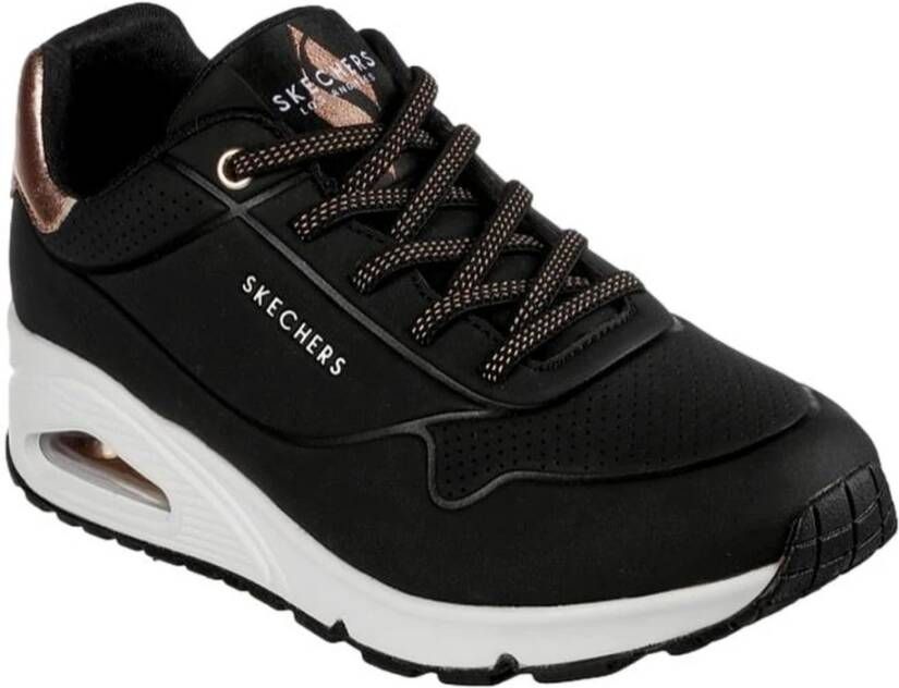 Skechers Logo Low-Top Sneakers Zwart Dames