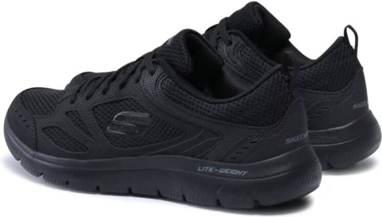 Skechers Sportieve Textiel Sneakers voor Heren Zwart Heren