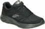 Skechers Arch Fit-Charge Back 232042-BBK Mannen Zwart Trainingschoenen - Thumbnail 9