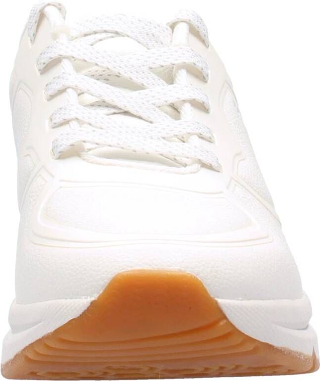 Skechers Sportieve Leren Sneaker met Arch Support White Dames