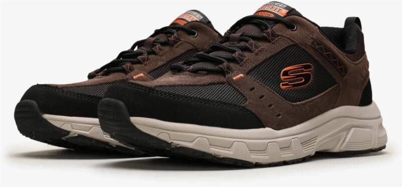Skechers Sportieve Suède Sneakers Lichtgewicht Comfort Stijl Brown Heren