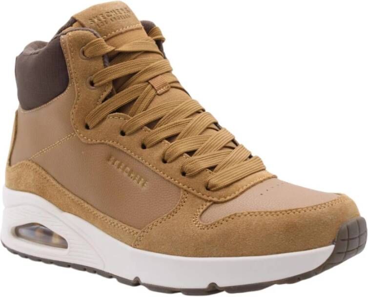 Skechers Stijlvolle Croissant Enkellaars Brown Heren