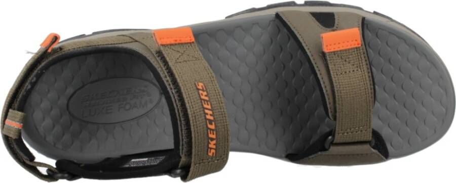 Skechers Stijlvolle Platte Sandalen Black Heren