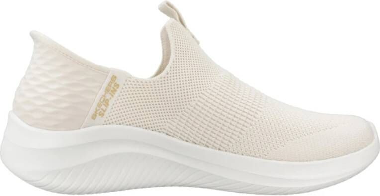 Skechers Stijlvolle Slip-On Sneakers voor Vrouwen Beige Dames
