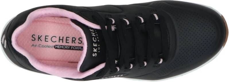 Skechers Uno 2nd Best Sneaker Zwart Roze Zwart Dames