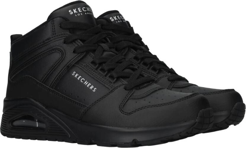 Skechers Klassieke Uno Veterschoen Zwart Heren