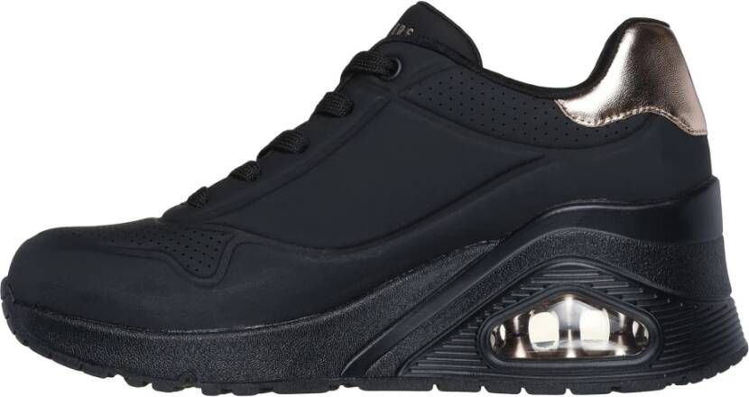 Skechers UNO Wedge Sneakers Black Dames
