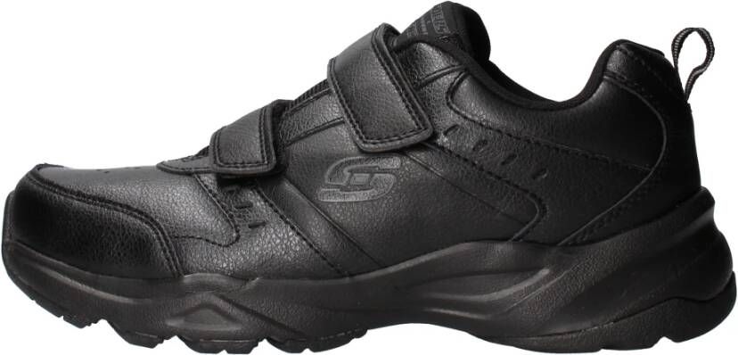 Skechers Veelzijdige Leren Sneaker met Memory Foam Black Heren