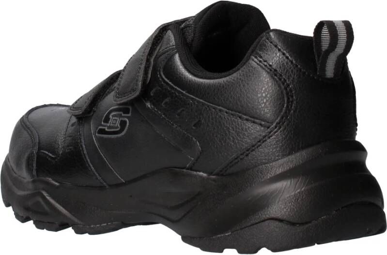 Skechers Veelzijdige Leren Sneaker met Memory Foam Black Heren
