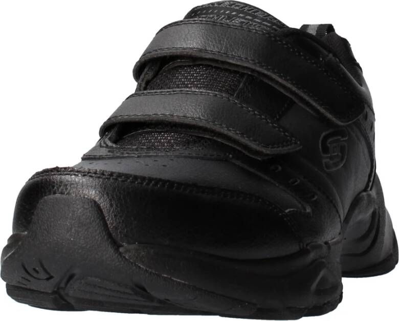 Skechers Veelzijdige Leren Sneaker met Memory Foam Black Heren