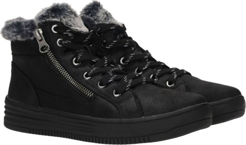 Skechers Warme Vegan Winter Sneaker Boot Black Dames