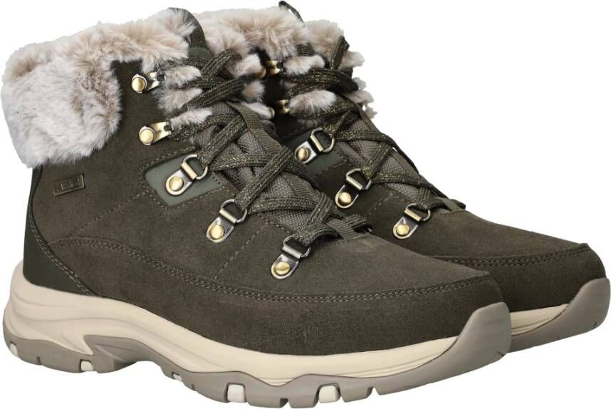 Skechers Trego Snow Worries Waterdichte Boots Green Dames