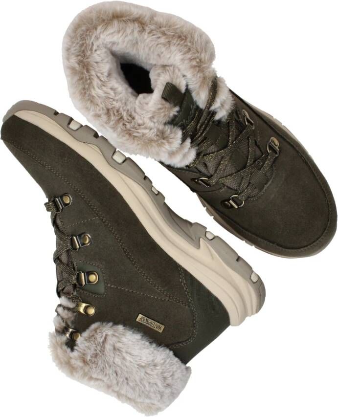 Skechers Trego Snow Worries Waterdichte Boots Green Dames